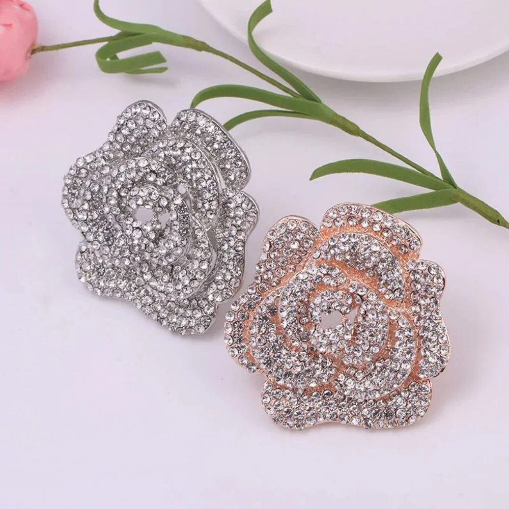 Silver Rhinestone Brooch - Picture 1 of 3